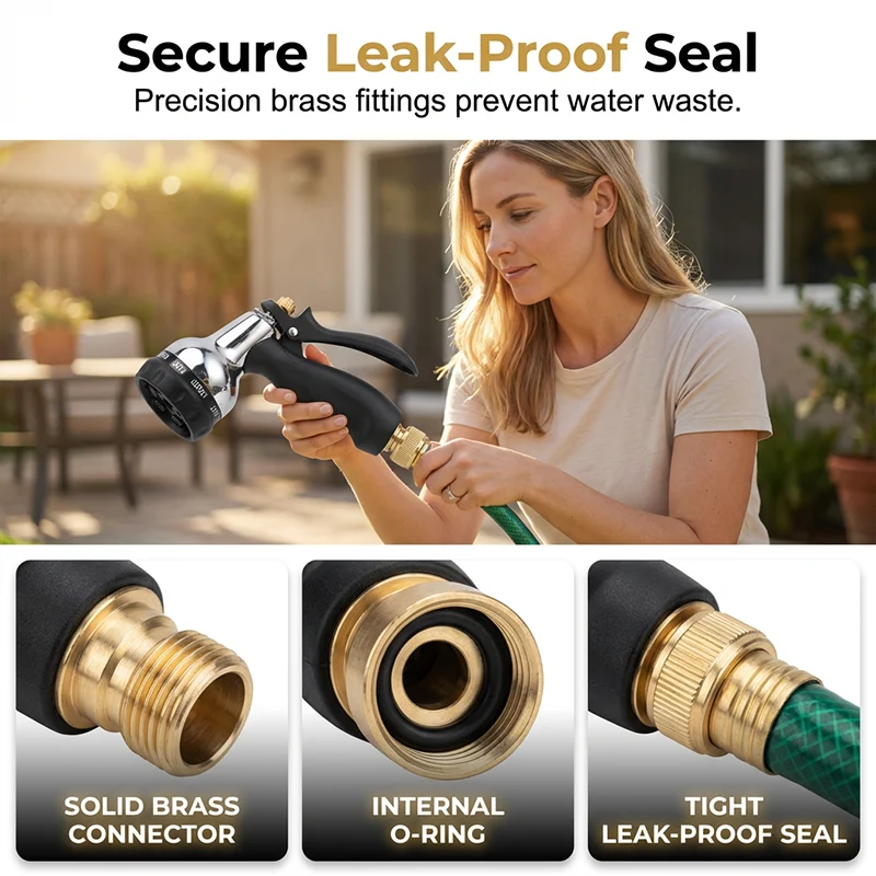 Heavy-Duty Metal Garden Hose Nozzle Sprayer - სურათი 6