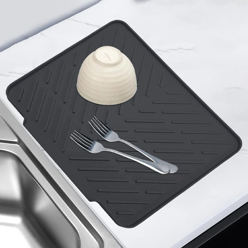 Large Size Silicone Drying Mat with Drain Lip - Image 9