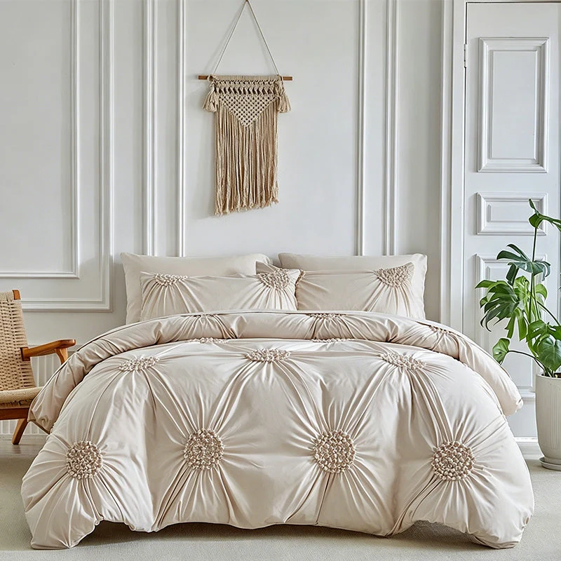 📢📢40% OFF !! ⏰Elegant Pinch Pleat Duvet Cover Set - Image 4