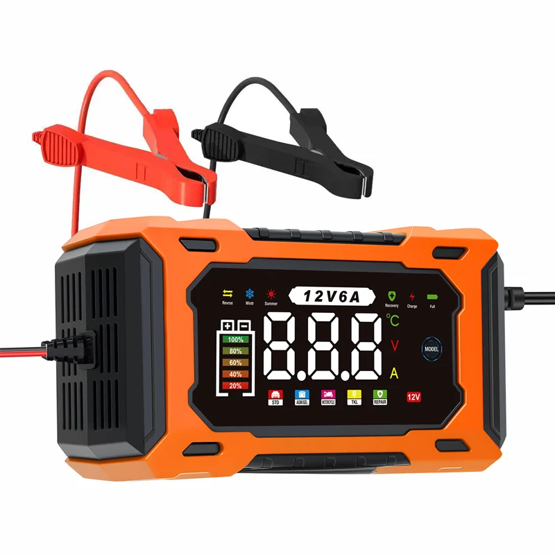 12V 6A Smart Car Battery Charger with Pulse Repair - Image 14