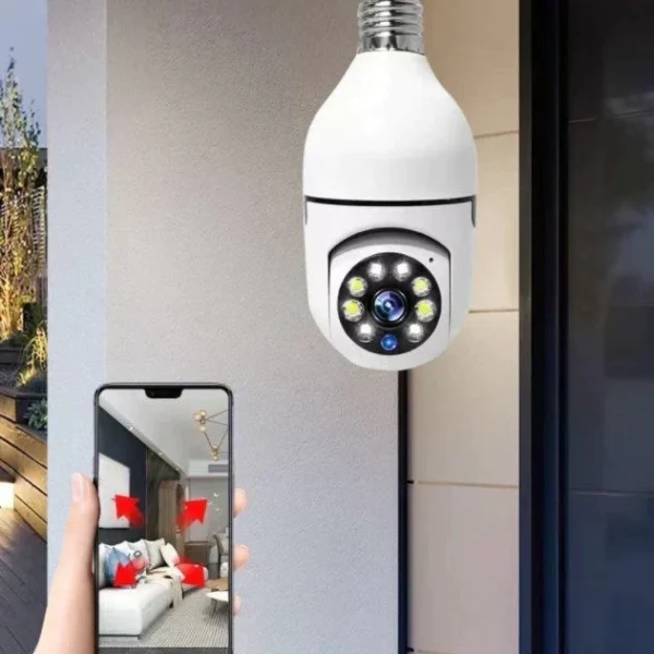💡【Wireless WiFi Light Bulb Camera】— Turn it off and it's a light bulb; turn it on and it's your personal security guard—a guardian hidden within the light! 🔒✨