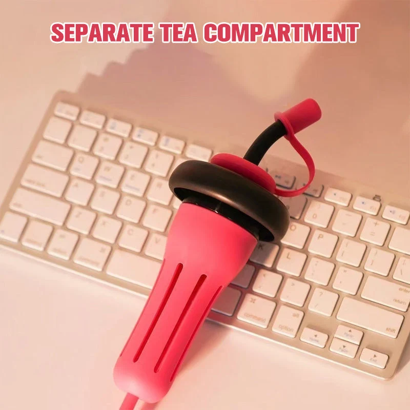 Stylish Large Capacity Sports Water Bottle with Straw - Image 3