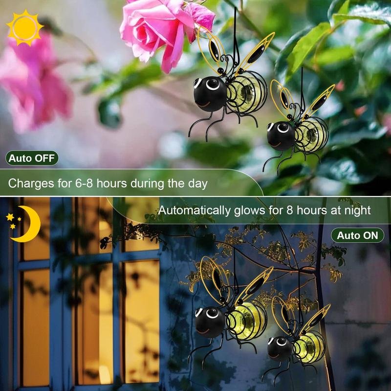 🐝 50% OFF NOW! ☀️ Outdoor Hanging Solar Bee Light – Charming garden decor, auto-on at dusk – Perfect gift for plant lovers, moms or anyone who smiles ❤️🌿✨ - Image 6