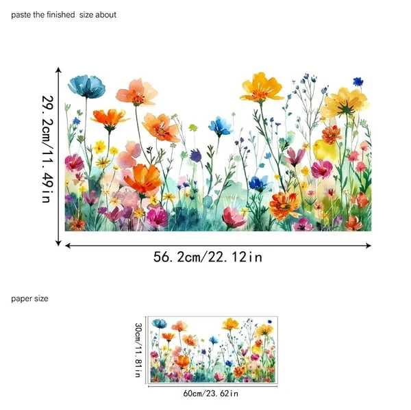 💐Time-limited Special💞Colorful Floral Bouquet Window Sticker🖼️(Cut to size freely) - Image 8
