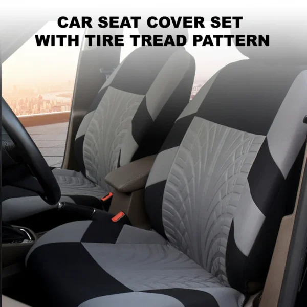 Car Seat Cover Set with Tire Tread Pattern