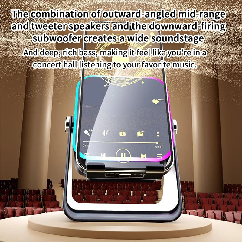 š„Last day of the limited-time 50% off sale!š„5-in-1 Wireless Induction Bluetooth Speaker with Adjustable Phone Stand - Image 6