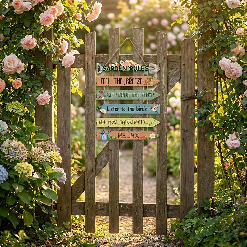 💖Limited-time 50% OFF🏡Rustic Wooden Garden Hanging Sign Wall Decor Plaque - Image 8