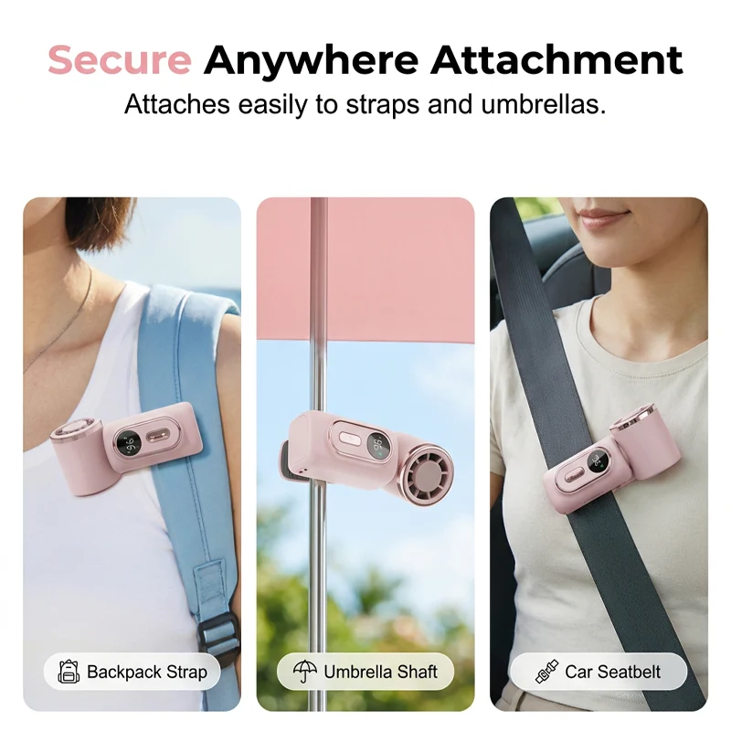 Portable Clip-On Fan with LED Display - Image 5