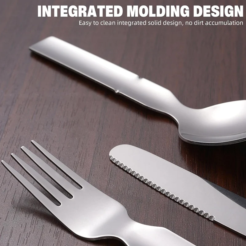 4-in-1 Stainless Steel Portable Cutlery Set - Image 5