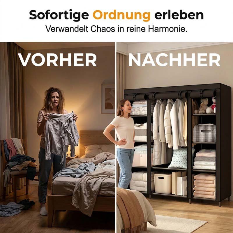 🔥Last Day Sale 49%🔥Easy-to-assemble wardrobe made of non-woven fabric - Image 13
