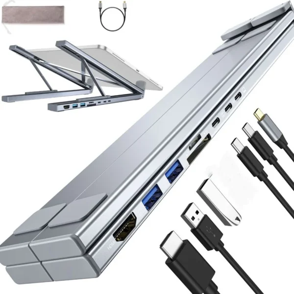 🏆50% OFF🏆 USB-C Docking Station Laptop Stand with 4K HDMI⚡