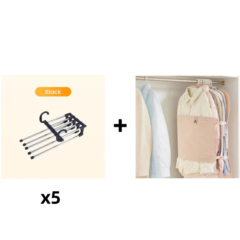 🔥Buy More Save More🔥Household Multifunctional Telescopic Folding Multi-layer Pants Storage Rack - Image 21