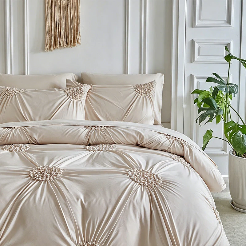 📢📢40% OFF !! ⏰Elegant Pinch Pleat Duvet Cover Set - Image 6