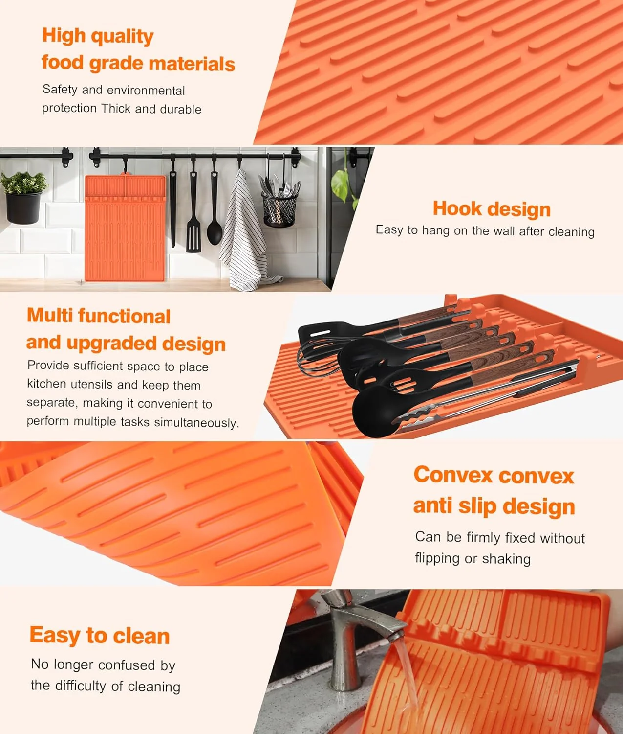 🌞Summer Sale 50% OFF🔥Silicone Grill Tools Mat with Drip Pad - Image 7