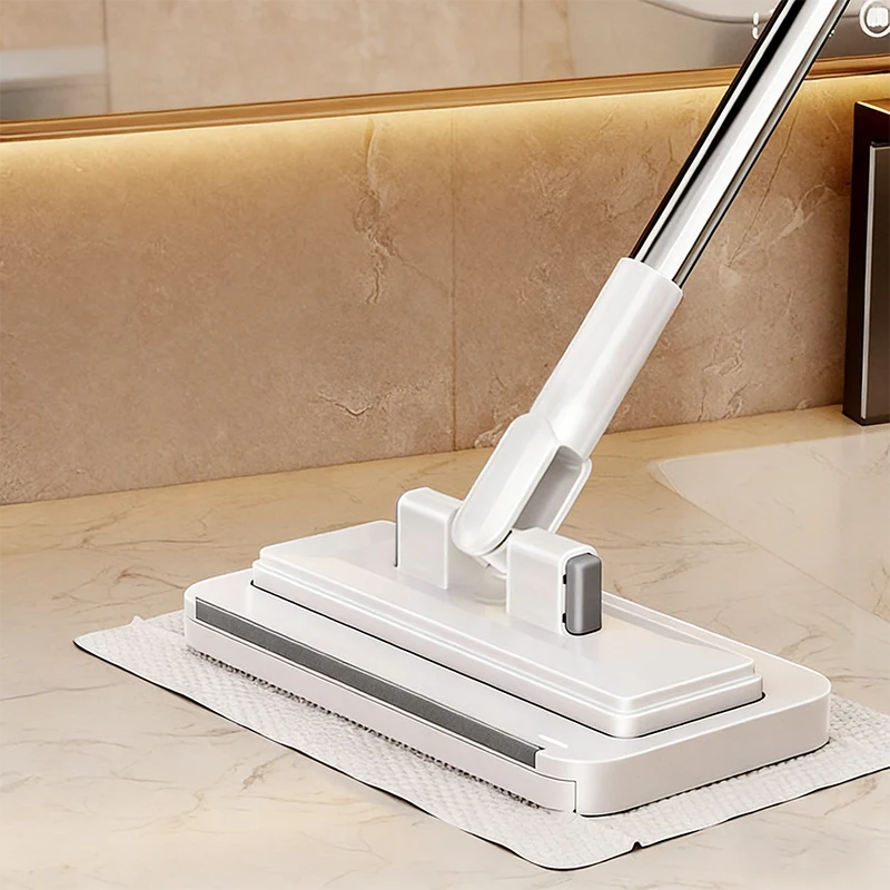 Hands-Free Flat Mop with Universal Cloth Clamp - სურათი 9