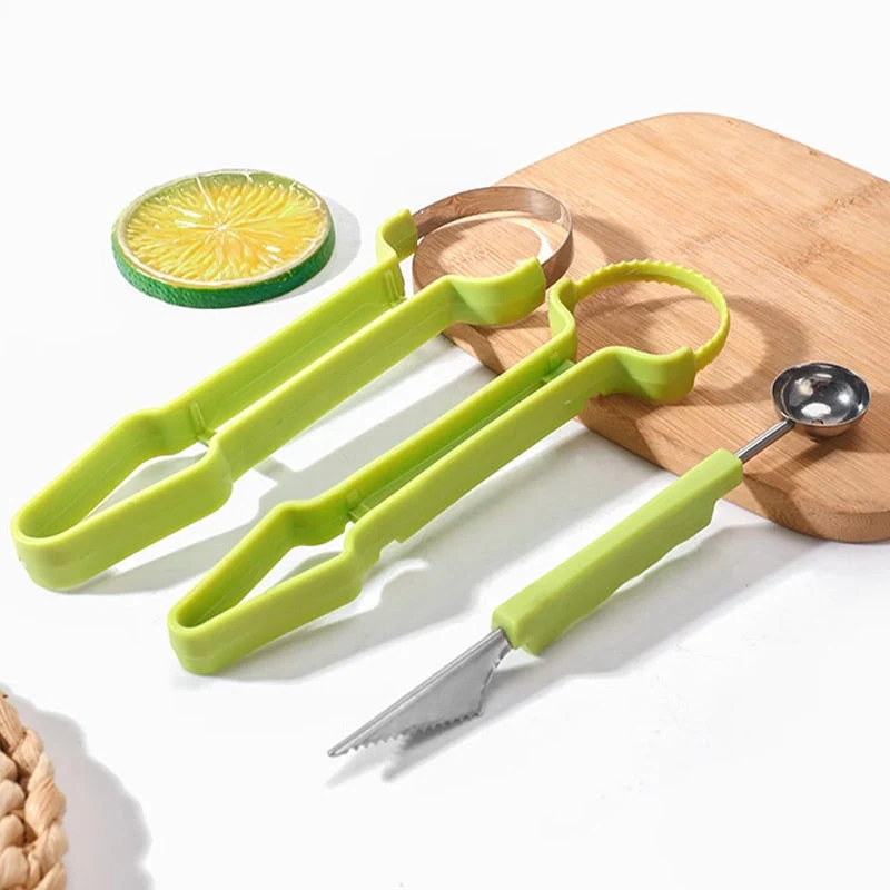 🍉3-in-1 Stainless Steel Melon Baller Scoop Tool Kit - Image 7