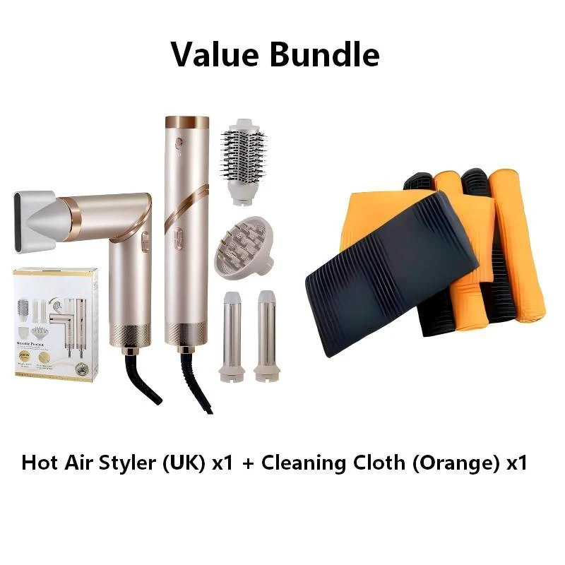 5-in-1 Foldable Hot Air Styler + Cleaning Cloth - Image 11