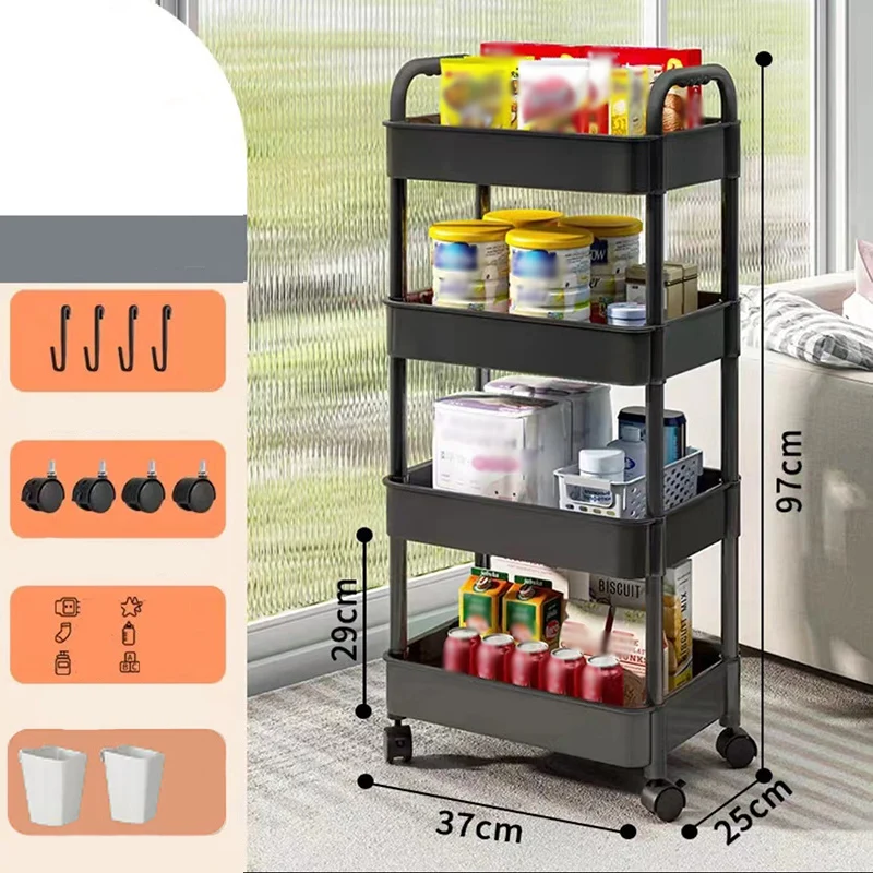 Mobile Kitchen Storage Organizer Rack - Image 22