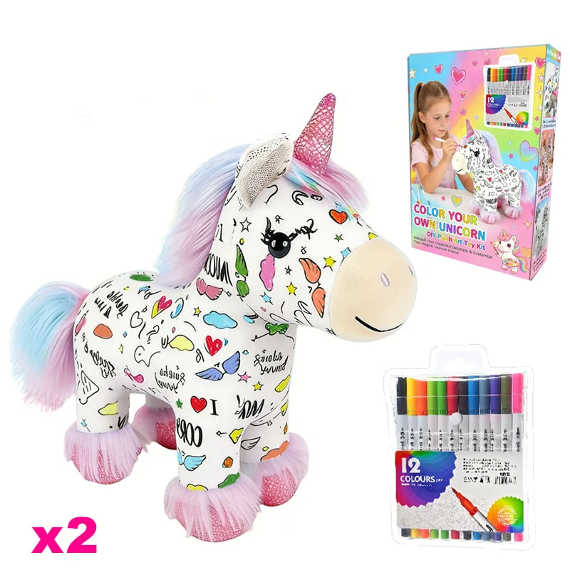 DIY Color-In Unicorn Plush Toy Kit - Image 9