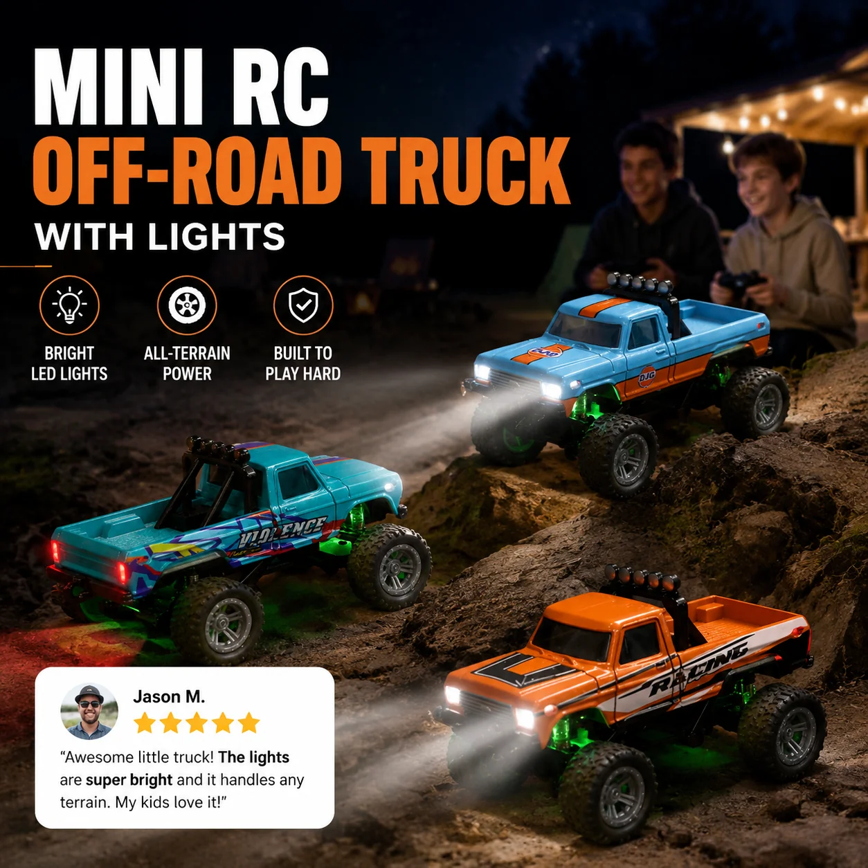 ๐HOT SALE 50% OFF! ๐๏ธ Mini RC Off-Road Truck with Lights - Image 8