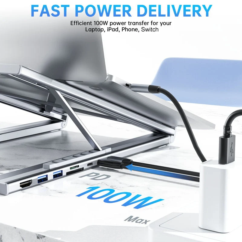 🏆50% OFF🏆 USB-C Docking Station Laptop Stand with 4K HDMI⚡ - Image 6