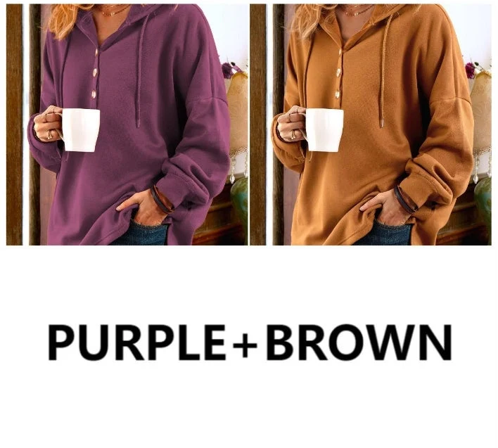 ✨LONG SLEEVE BUTTONED SWEATSHIRT - Image 9