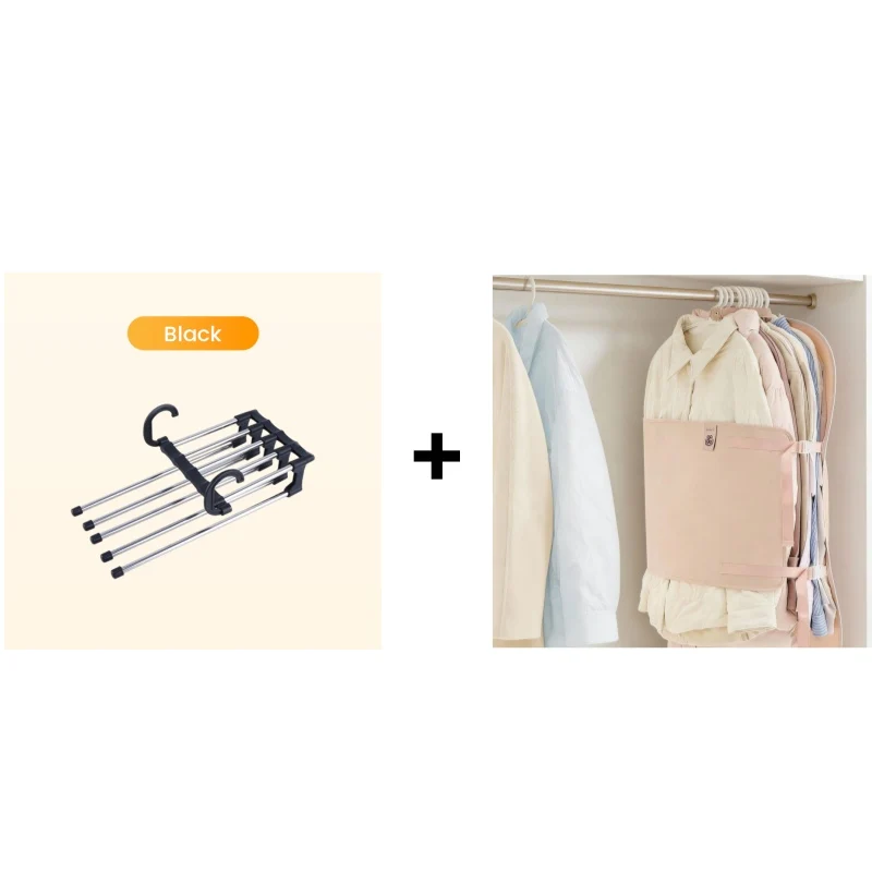🔥Buy More Save More🔥Household Multifunctional Telescopic Folding Multi-layer Pants Storage Rack - Image 22