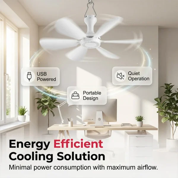 💥Hot Sales-49% OFF🔥Portable USB Ceiling Fan with 6 Blades