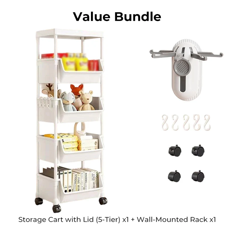 Multi-Tier Rolling Storage Cart for Narrow Spaces - Image 3