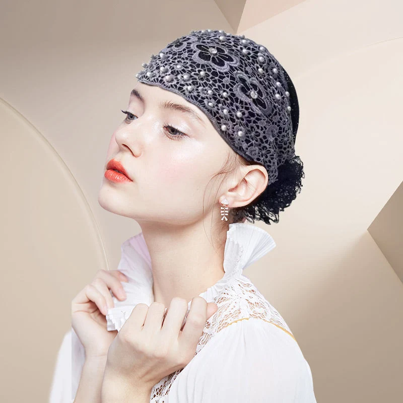 Ladies Floral Lace Headscarf - სურათი 12