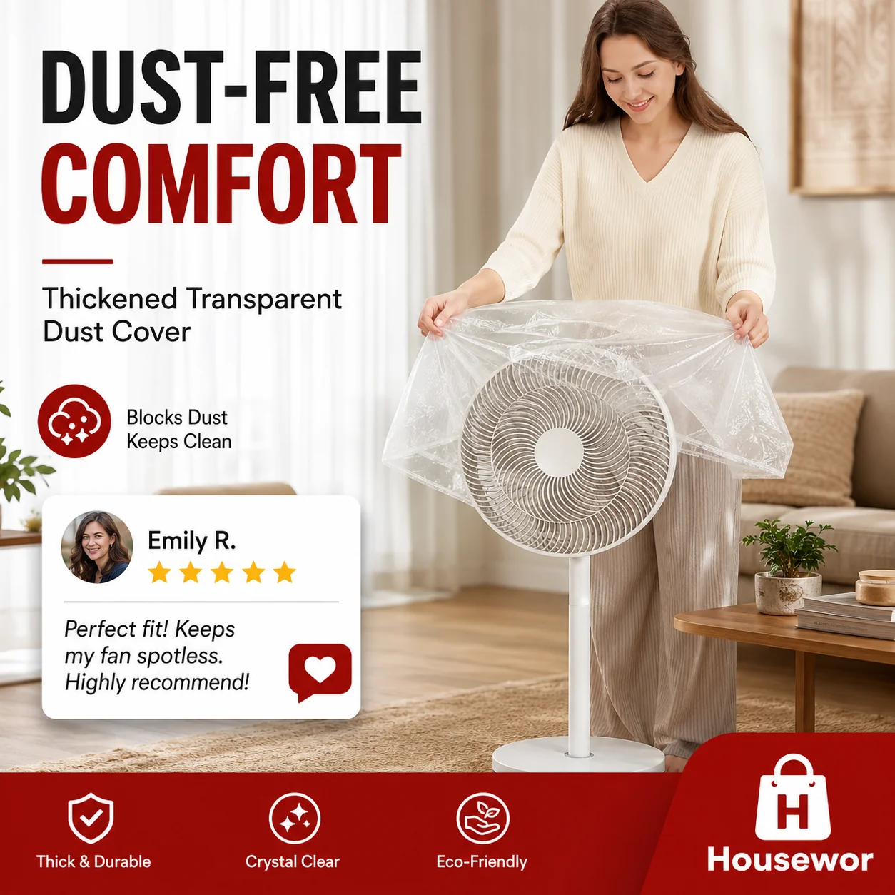 🏆Buy More Save More🎁Thickened Transparent Dust Cover– flexible, transparent, reusable📦✨ - Image 13
