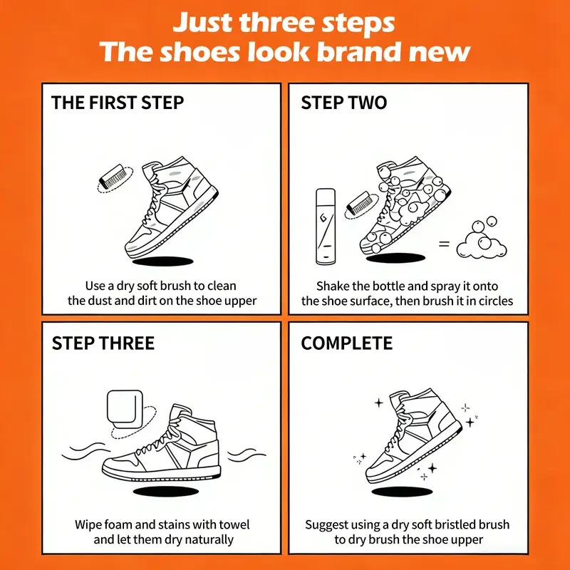 Waterless White Shoe Foam Cleaner for Sneakers - Image 4