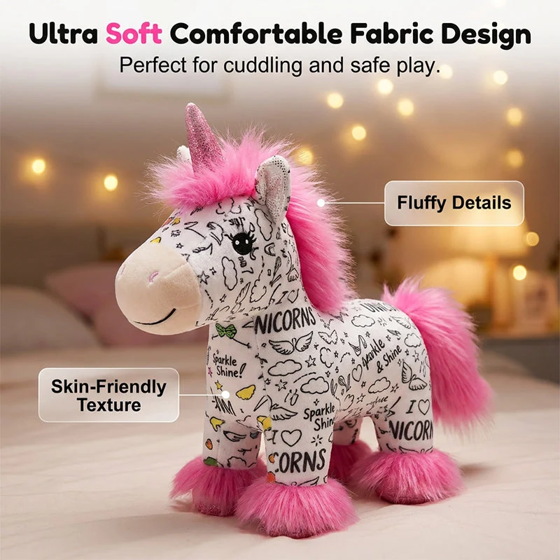 DIY Color-In Unicorn Plush Toy Kit - Image 3