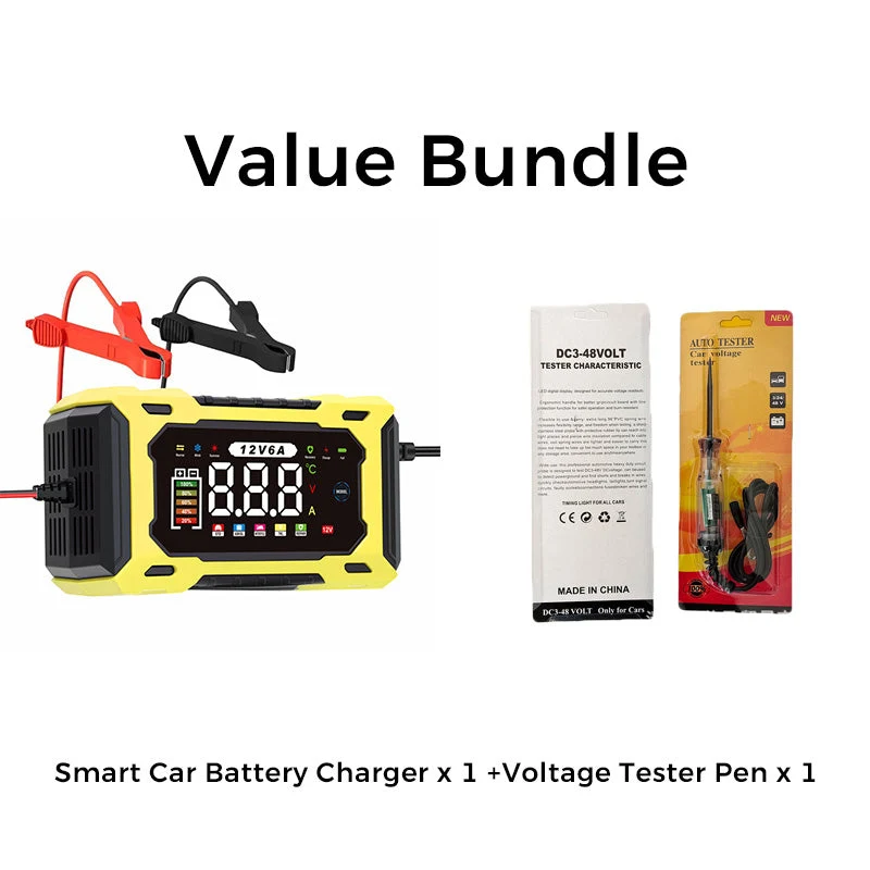 12V 6A Smart Car Battery Charger with Pulse Repair - Image 17