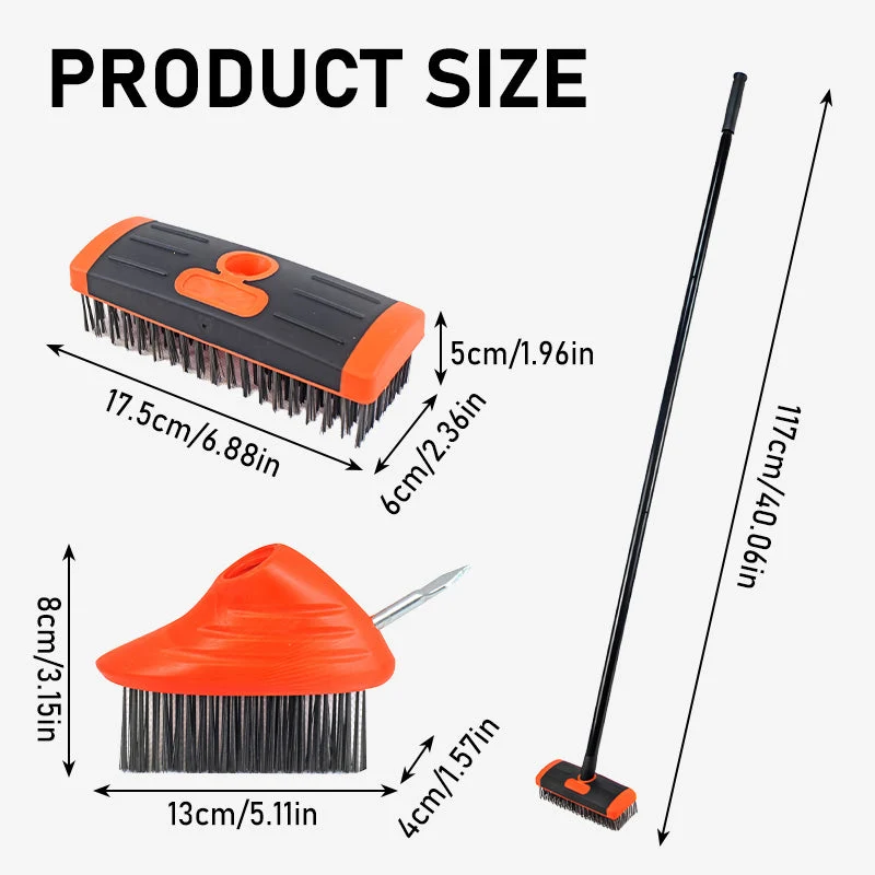 🌿 50% OFF! 🧹 3-in-1 Wire Brush Set for Weeding – Sturdy Metal Bristles, Ergonomic Handles & Perfect for Grout, Patios & Sidewalks 🏡 - Image 7