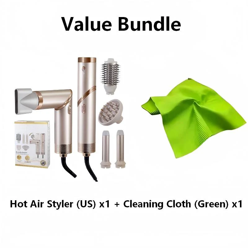 5-in-1 Foldable Hot Air Styler + Cleaning Cloth - Image 4