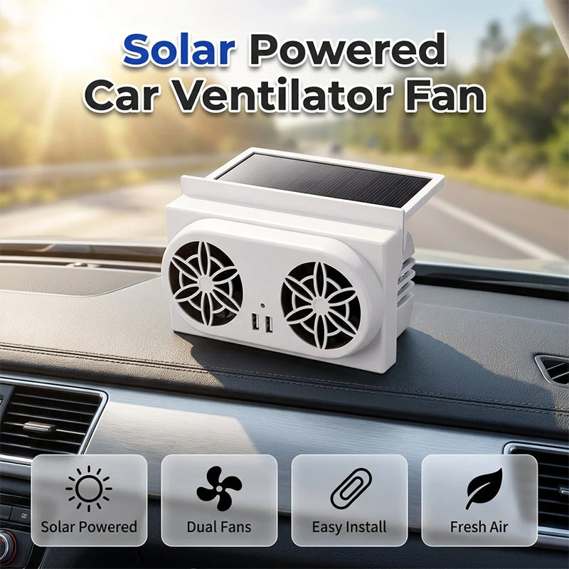 Solar Powered Car Ventilator Fan
