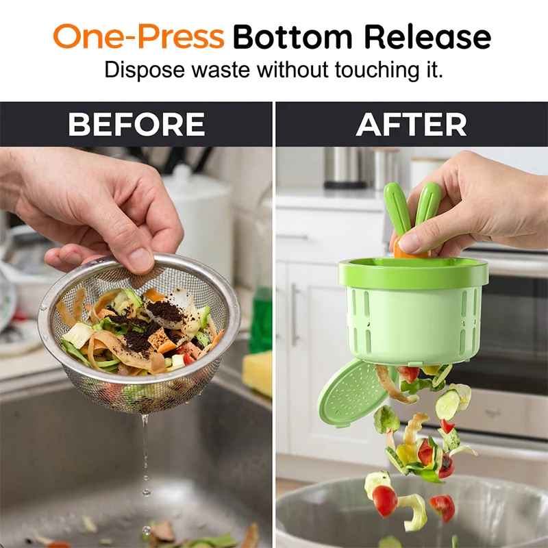Portable Sanitary Kitchen Sink Strainer Basket - Image 2