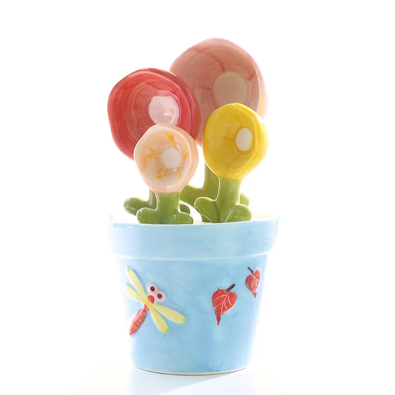 Ceramic Flower Measuring Spoon Set - Image 10
