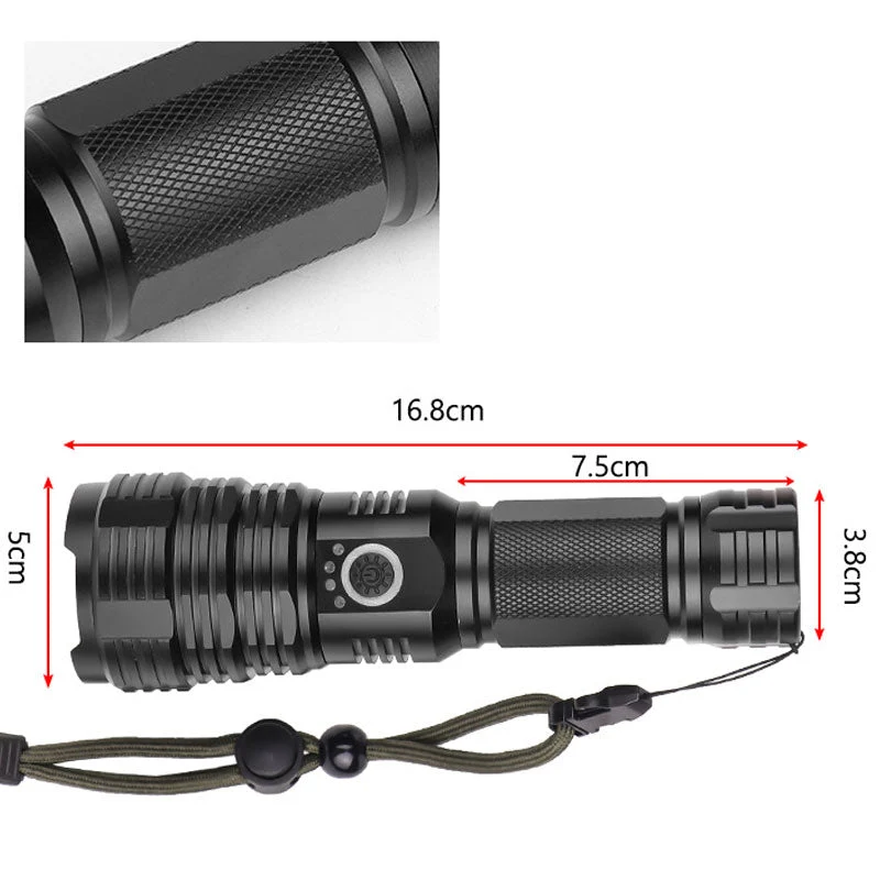 Set of Super Bright Waterproof Rechargeable Flashlights with Zoom - Image 8