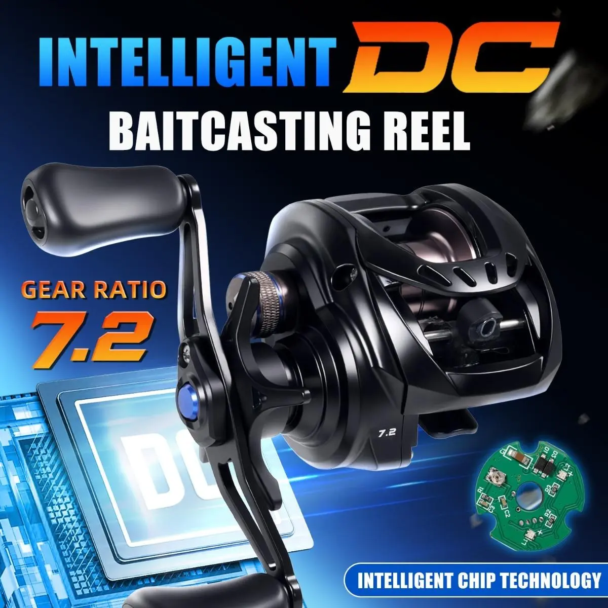 🌞Kick Off Spring With 50% Off!🎣DC Baitcasting Reel - Digital Brake System (Say Goodbye to Backlash!) - 7.2:1 High Speed - For Predatory Fishing in Freshwater & Saltwater - Image 6