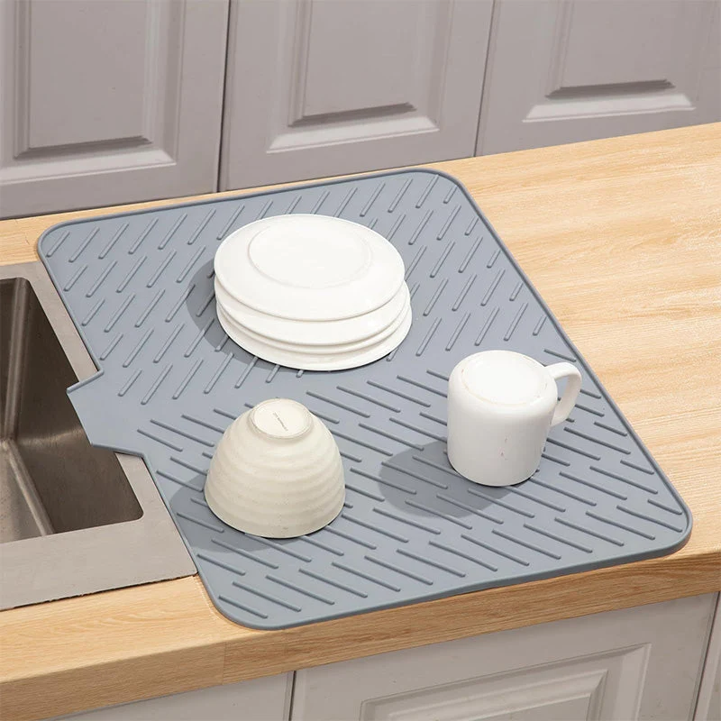 Large Size Silicone Drying Mat with Drain Lip - Image 5