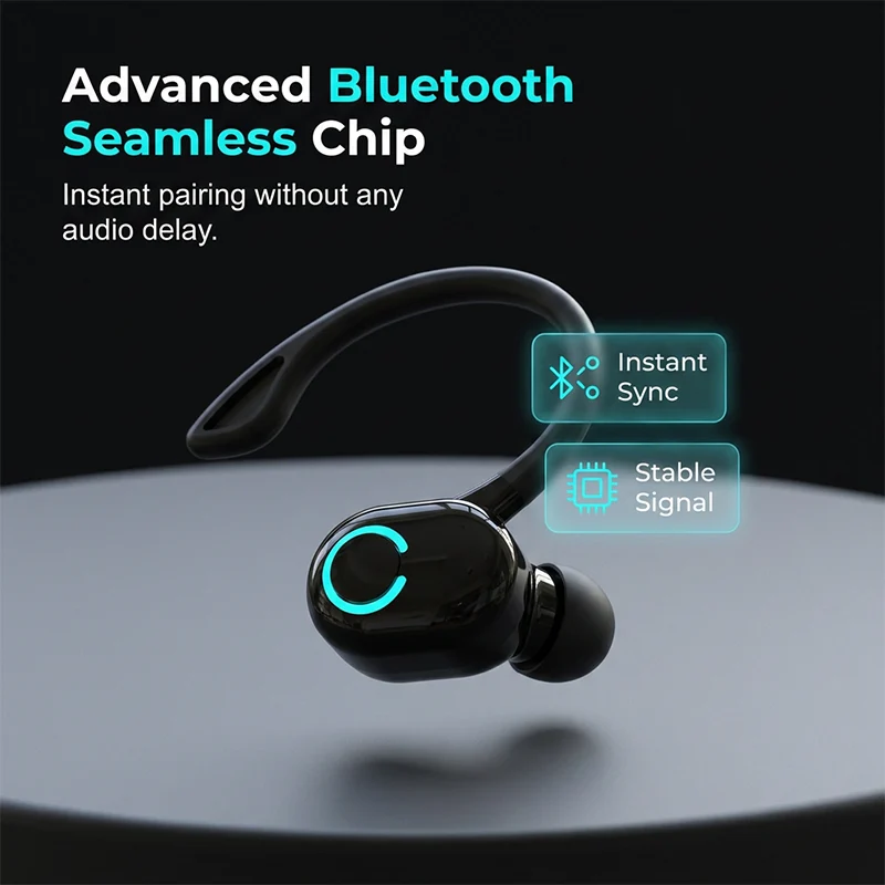 Wireless Earhook Bluetooth 5.2 Earbud Stereo Sports Earphone - სურათი 3
