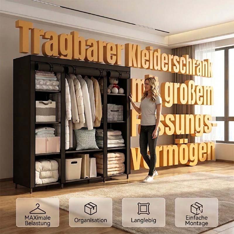 🔥Last Day Sale 49%🔥Easy-to-assemble wardrobe made of non-woven fabric