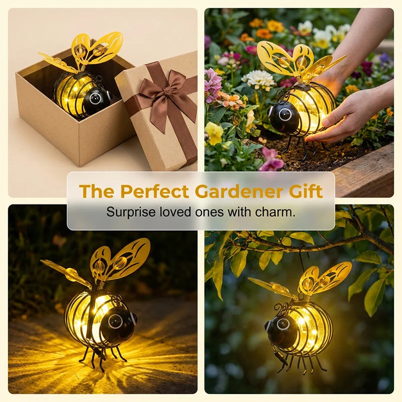 🐝 50% OFF NOW! ☀️ Outdoor Hanging Solar Bee Light – Charming garden decor, auto-on at dusk – Perfect gift for plant lovers, moms or anyone who smiles ❤️🌿✨ - Image 4
