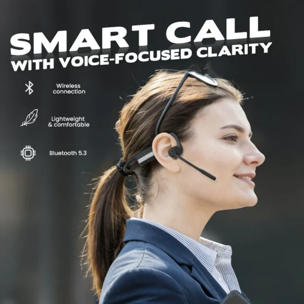 🎁Hot Sale Promotion 49% OFF🔥 Open Air Conduction Wireless Bluetooth Headset with Microphone