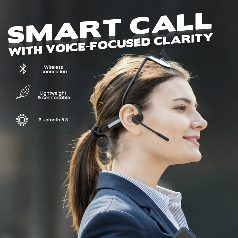 🎁Hot Sale Promotion 49% OFF🔥 Open Air Conduction Wireless Bluetooth Headset with Microphone