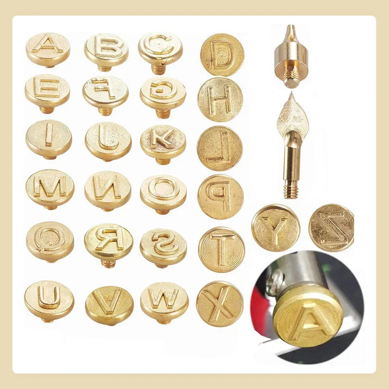 🔥Last Day Sale 49%🔥26 Letters Copper Mold —DIY Wood Burning/Carving Set - Image 4