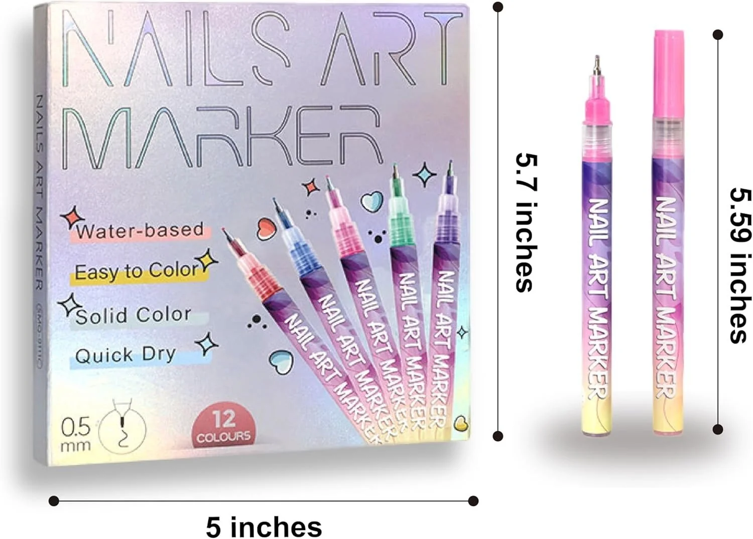 🎁Hot Sale 50% OFF⏳🎨12 Colors Nail Art Pens Set - Image 4