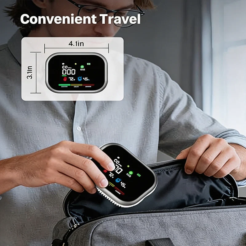 Portable Multi-Gas Alarm with LCD Display & Battery Backup - Image 2